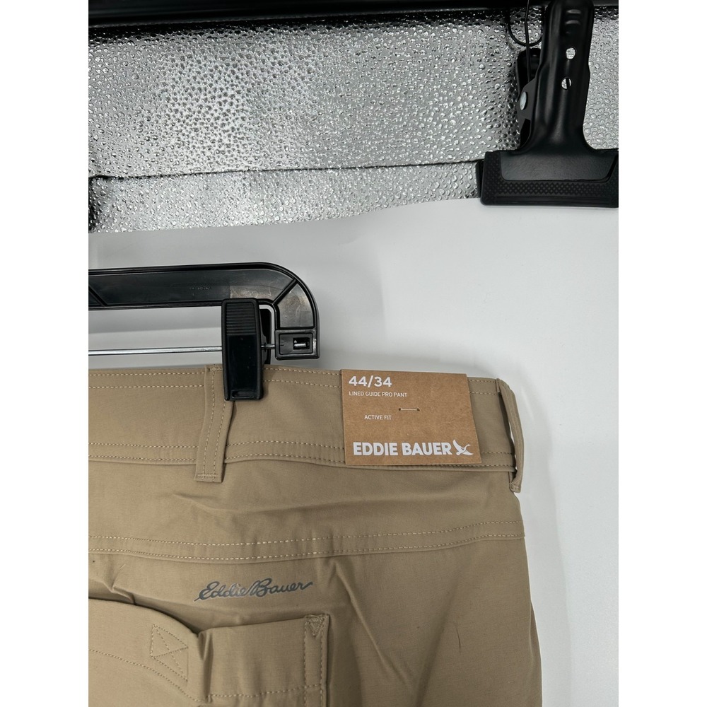 Eddie Bauer Guide Pants Mens 44x34 Chino First Ascent Fleece Lined Hiking Cargo - Picture 5 of 10